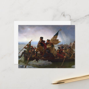 Crossing Delaware 1776: General George Washington Vykort