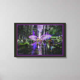 Crossing Guard Oil 24x16 Stretched Canvas