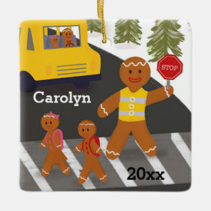 Crossing Guard Personlig Crosspromenadassistenten Julgransprydnad Keramik