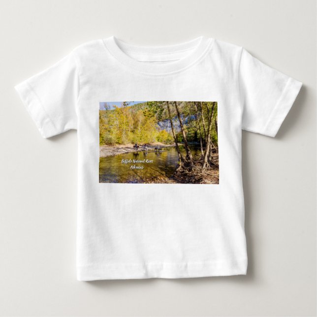 Crossing The Buffalo River Baby Toddler T-shirt (Framsida)