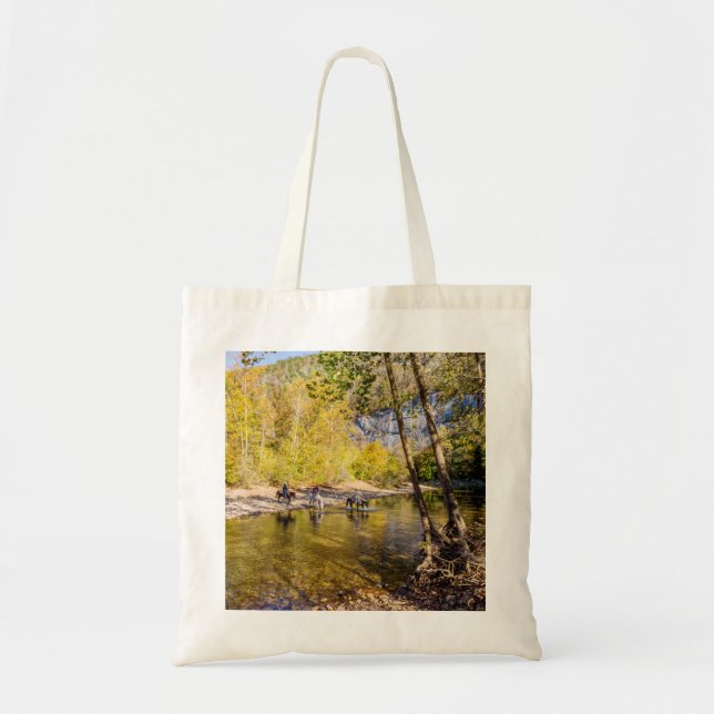 Crossing The Buffalo River Tote Bag Tygkasse (Framsidan)