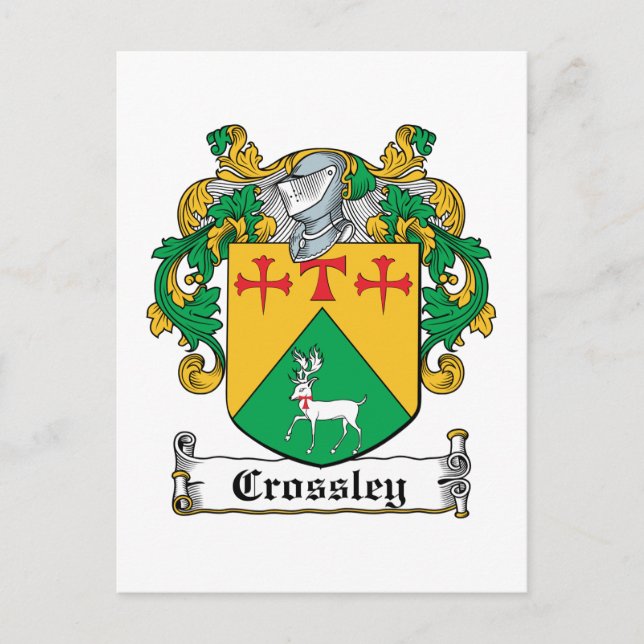 Crossley Family Crest Vykort (Framsida)