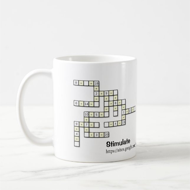 Crossmath Pussel 1 Kaffe Mugg (Vänster)