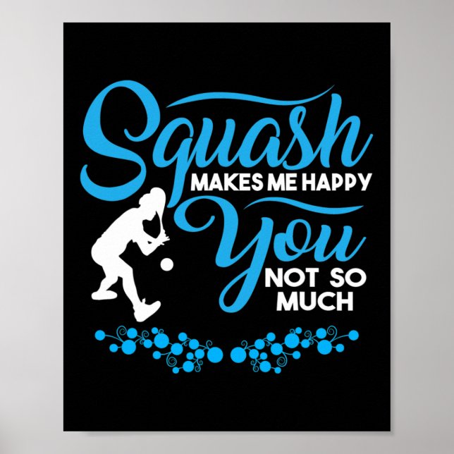 Crossminton Racquetball Speed Badminton Player Squ Poster (Framsidan)