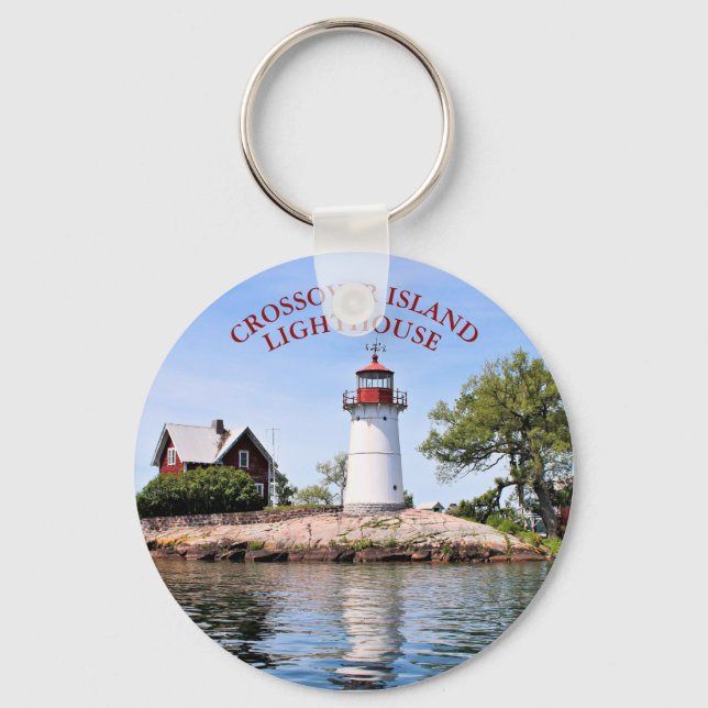 Crossover Island fyr, New York Keychain Nyckelring (Framsida)