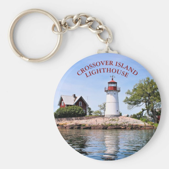 Crossover Island fyr, New York Keychain Nyckelring (Framsidan)
