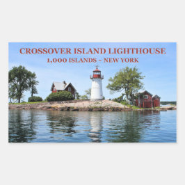 Crossover Island fyr, New York Stickers Rektangulärt Klistermärke