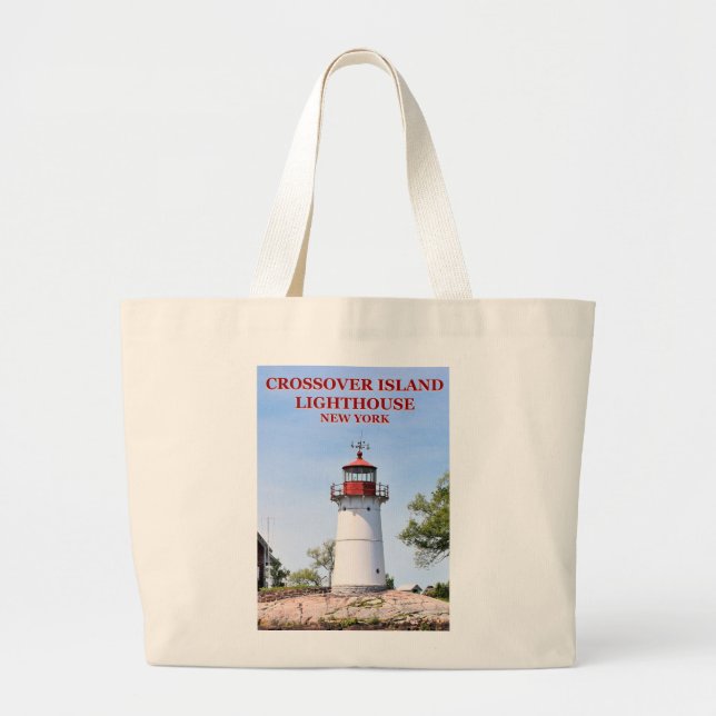 Crossover Island fyr, New York Tote Bag Jumbo Tygkasse (Framsidan)