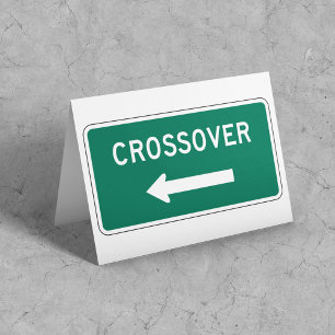 Crossover Road Sign Kort
