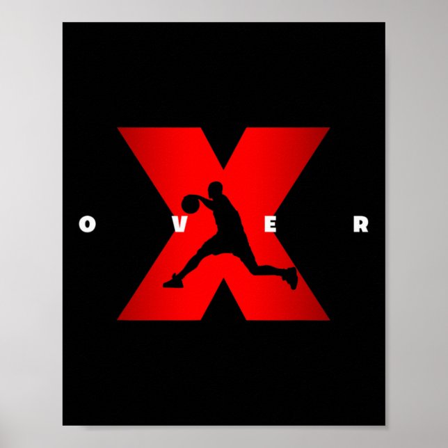 Crossover X över Basketballapparat - Basketboll Poster (Framsidan)