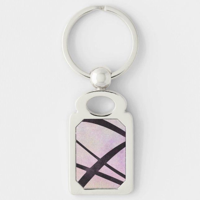 Crossroads Rektangulärt Silverfärgad Nyckelring (Framsidan)