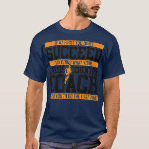 Crosst country cachespår som kör för manar gåva t shirt