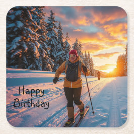 Crosst country hopp underlägg papper kvadrat