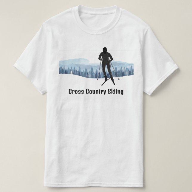 Crosst country hoppa över design Tee Shirt T (Design framsida)