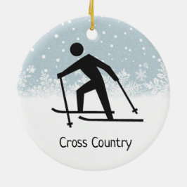 Crosst country hoppas över design av keramisk pryd julgransprydnad keramik