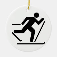 Crosst country skida symbolprydnaden