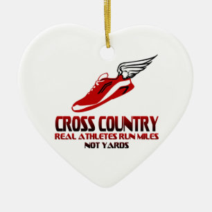 Crosst country spring julgransprydnad keramik