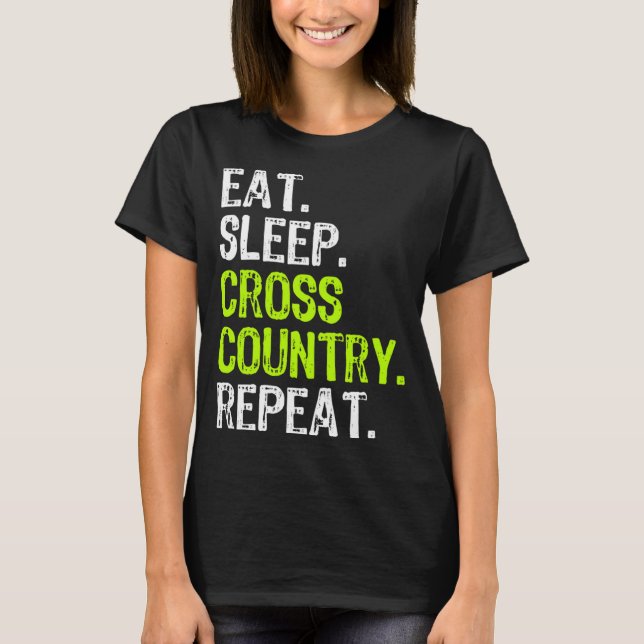 Crosst country viloläge Upprepa körning Springer S T Shirt (Framsida)