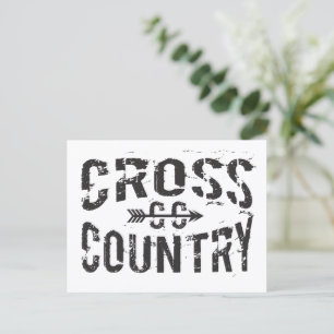 crosst country vykort som körs