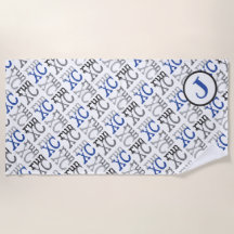 Crosst country XC Springa Monogram Blue Beach Towe