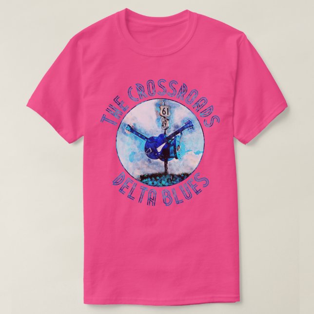 Crossways Delta Blues T Shirt (Design framsida)