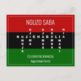 Crossword NGUZO SABA Kwanzaa Helg Vykort