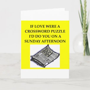 CROSSWORD-pussel älskare Helgkort