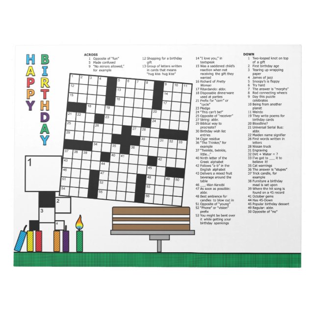 Crossword Puzzle (59 Clues) Anteckningsblock (Framsida)