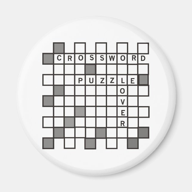 Crossword Puzzle Älskare Magnet (Framsidan)