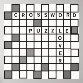 Crossword Puzzle Älskare Poster