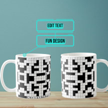 Crossword Puzzle Anpassningsbar Mugg