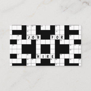 Crossword Puzzle Business Visitkort
