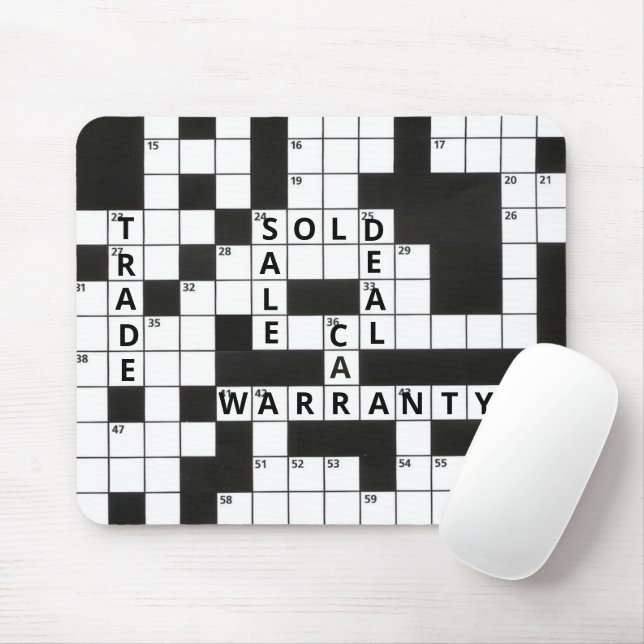 Crossword Puzzle Car Dealert Musmatta (Med mus)