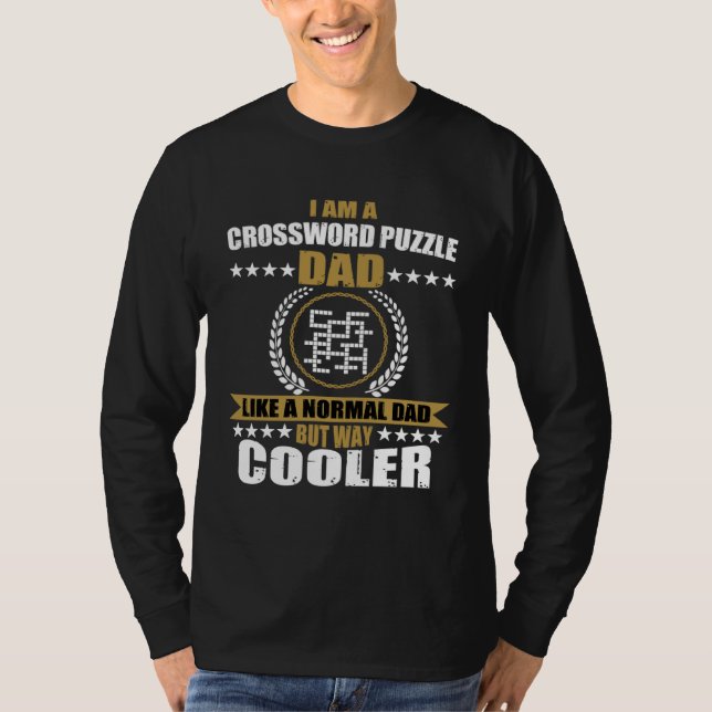 Crossword Puzzle Dad Saying For Men T Shirt (Framsida)