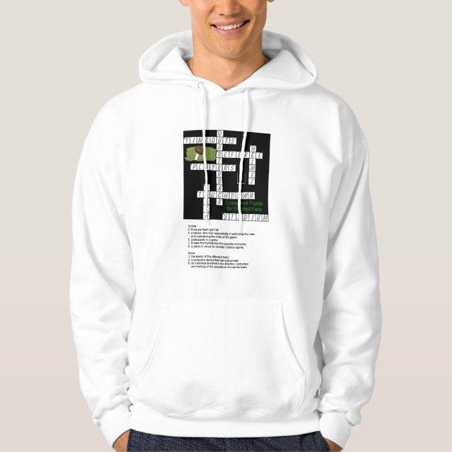 Crossword Puzzle for Football Fläkt Hoodie (Framsida)