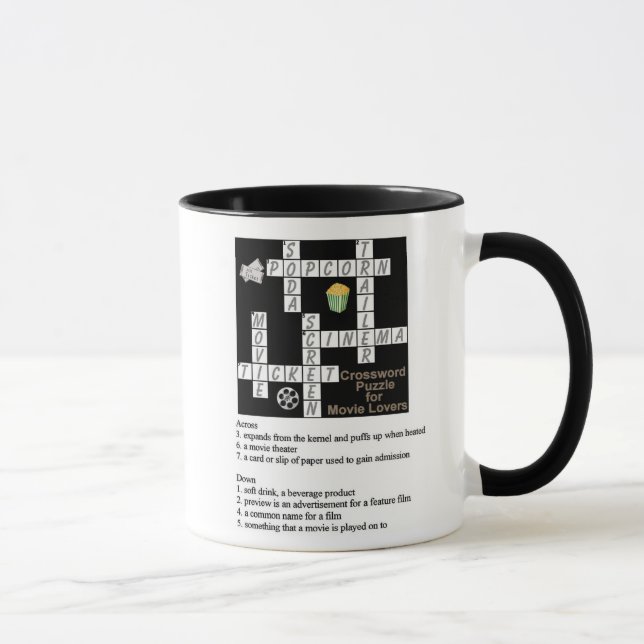 Crossword Puzzle for Movie Lovers Mug Mugg (Höger)
