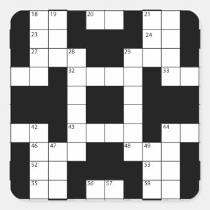 Crossword Puzzle Fyrkantigt Klistermärke