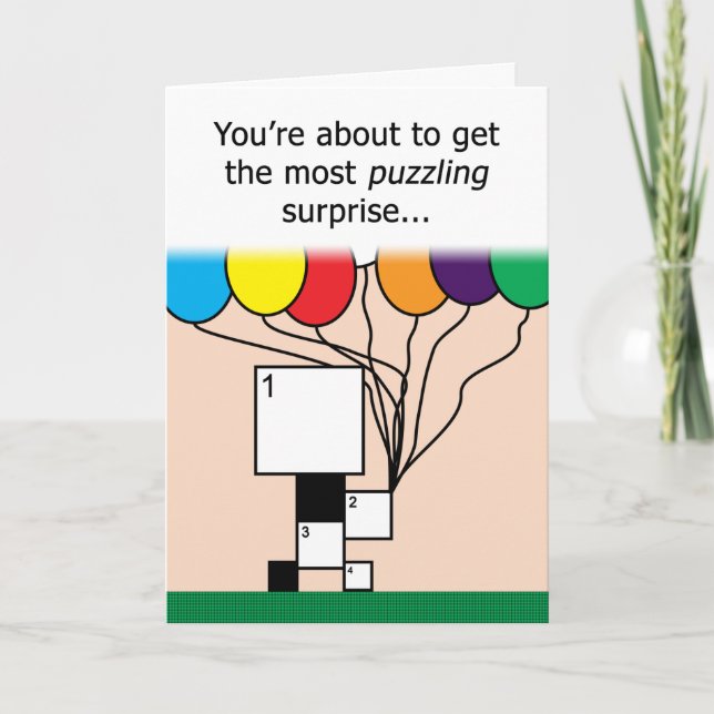 Crossword Puzzle Grattis på födelsedagen-kort (11  Kort (Framsida)