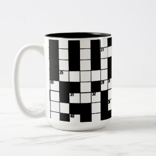 Crossword Puzzle Grid Mönster Mugg
