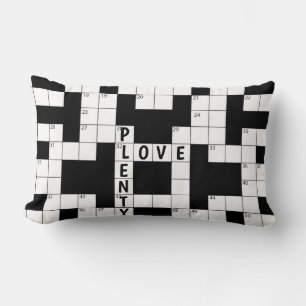 Crossword Puzzle Kärlek Lumbarkudde