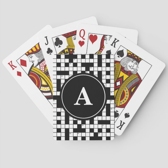 Crossword Puzzle Monogram Kortlek (Baksidan)