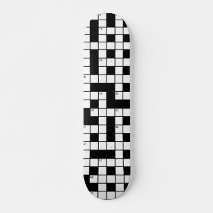Crossword Puzzle Mönster Mini Skateboard Bräda 18,5 Cm