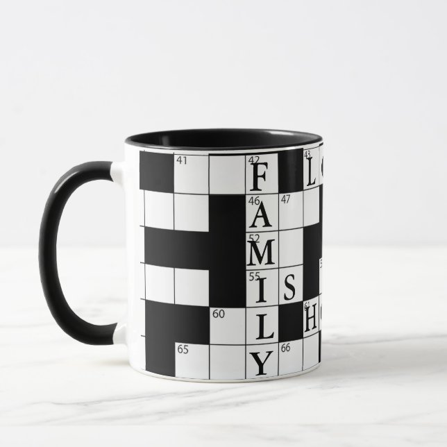 Crossword Puzzle om Family Home Mugg (Vänster)