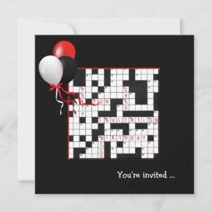 Crossword Puzzle Party Inbjudan