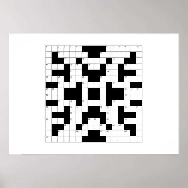 Crossword Puzzle Poster (Framsidan)