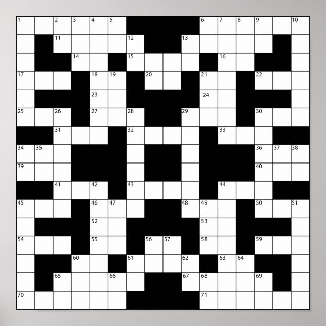 Crossword Puzzle Poster (Framsidan)