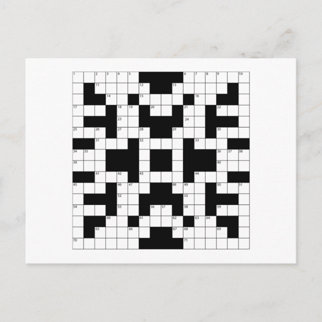 Crossword Puzzle Vykort (Framsida)