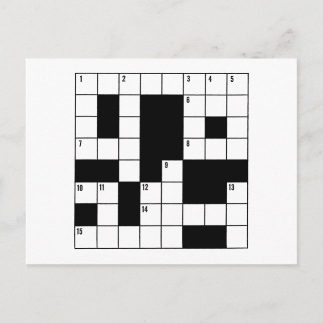 Crossword Puzzle Vykort (Framsida)