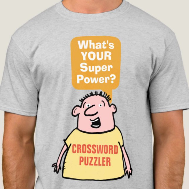 Crossword Puzzler Toppen Power. T Shirt (Skapare uppladdad)