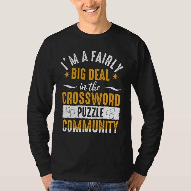 Crossword Puzzles Big Deal Retirement Puzzle  Play T Shirt (Framsida)